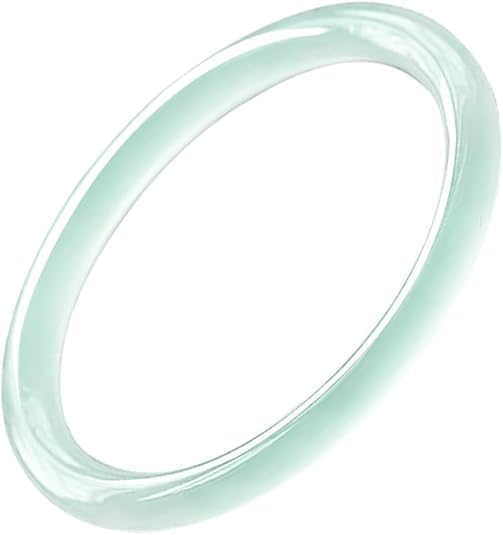 URED Floating Green Jade Bangle Bracelet For Women Narrow Feng Shui Bracelet Good Luck jade Bangle Genuine Healing For Woman Yoga meditation mother gift Birthday good luck