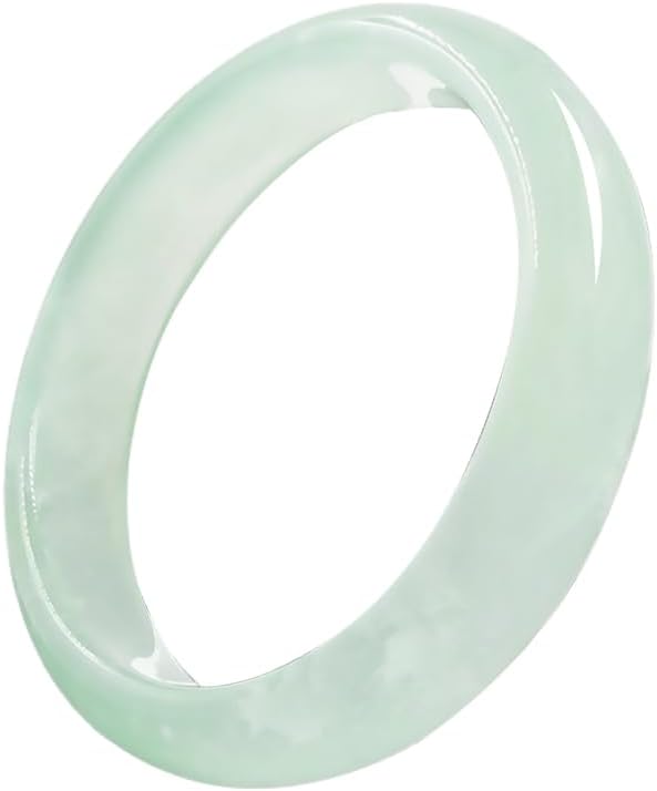 URED Floating Green Jade Bangle Bracelet For Women Narrow Feng Shui Bracelet Good Luck jade Bangle Genuine Healing For Woman Yoga meditation mother gift Birthday good luck