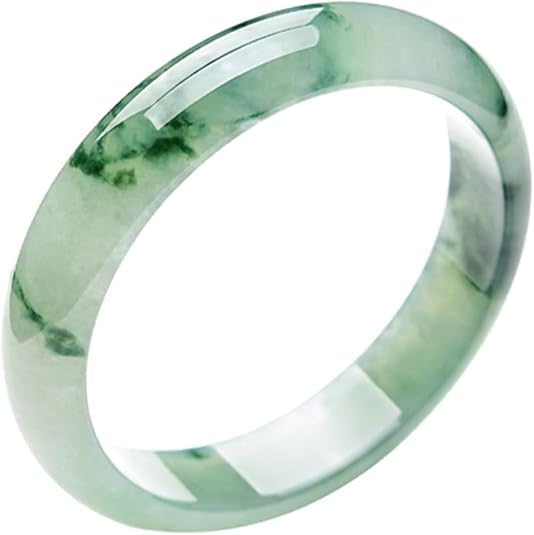 URED Floating Green Jade Bangle Bracelet For Women Narrow Feng Shui Bracelet Good Luck jade Bangle Genuine Healing For Woman Yoga meditation mother gift Birthday good luck