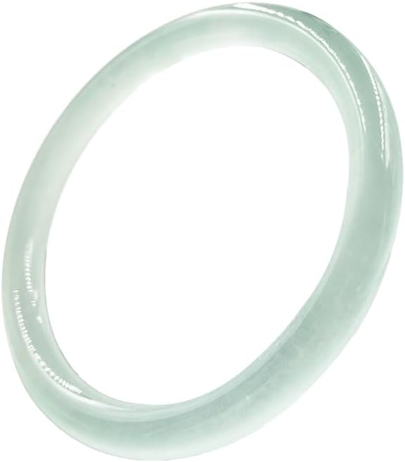 URED Floating Green Jade Bangle Bracelet For Women Narrow Feng Shui Bracelet Good Luck jade Bangle Genuine Healing For Woman Yoga meditation mother gift Birthday good luck
