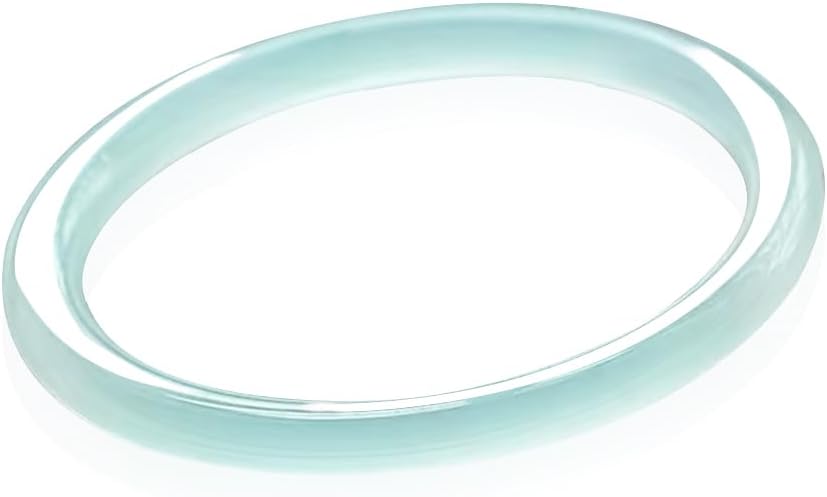 URED Floating Green Jade Bangle Bracelet For Women Narrow Feng Shui Bracelet Good Luck jade Bangle Genuine Healing For Woman Yoga meditation mother gift Birthday good luck