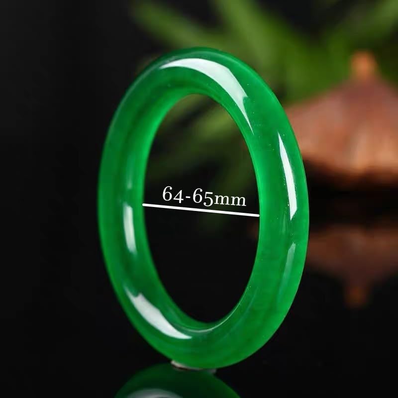 URED Floating Green Jade Bangle Bracelet For Women Narrow Feng Shui Bracelet Good Luck jade Bangle Genuine Healing For Woman Yoga meditation mother gift Birthday good luck