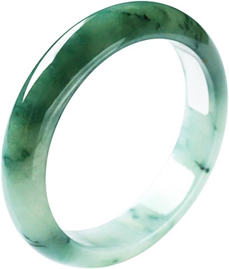 URED Floating Green Jade Bangle Bracelet For Women Narrow Feng Shui Bracelet Good Luck jade Bangle Genuine Healing For Woman Yoga meditation mother gift Birthday good luck