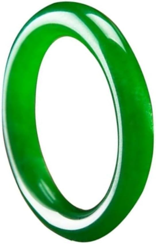 URED Floating Green Jade Bangle Bracelet For Women Narrow Feng Shui Bracelet Good Luck jade Bangle Genuine Healing For Woman Yoga meditation mother gift Birthday good luck