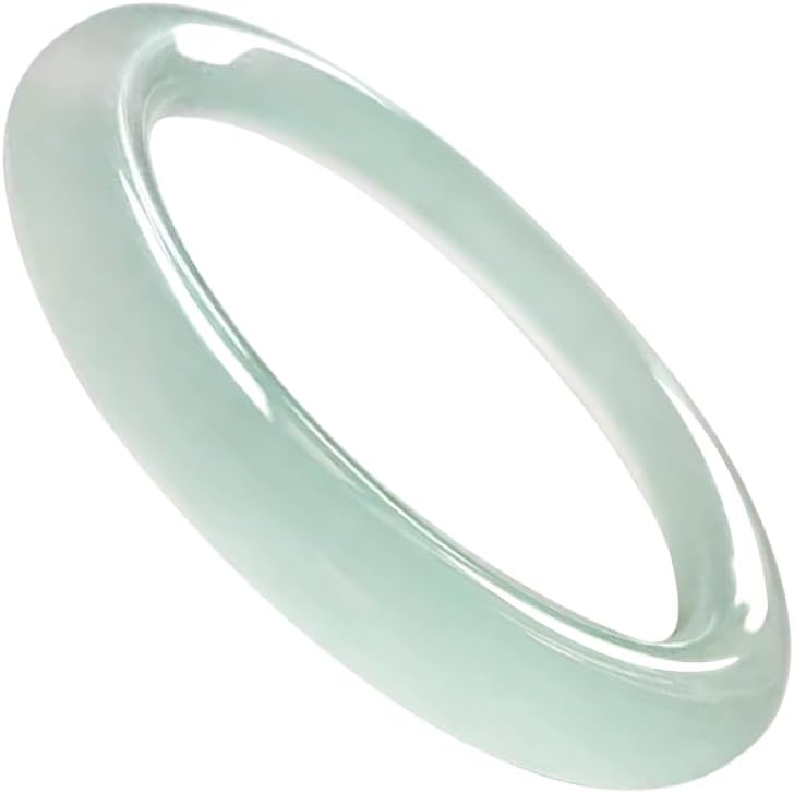 URED Floating Green Jade Bangle Bracelet For Women Narrow Feng Shui Bracelet Good Luck jade Bangle Genuine Healing For Woman Yoga meditation mother gift Birthday good luck