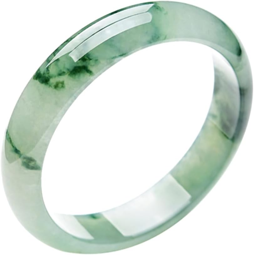 URED Floating Green Jade Bangle Bracelet For Women Narrow Feng Shui Bracelet Good Luck jade Bangle Genuine Healing For Woman Yoga meditation mother gift Birthday good luck