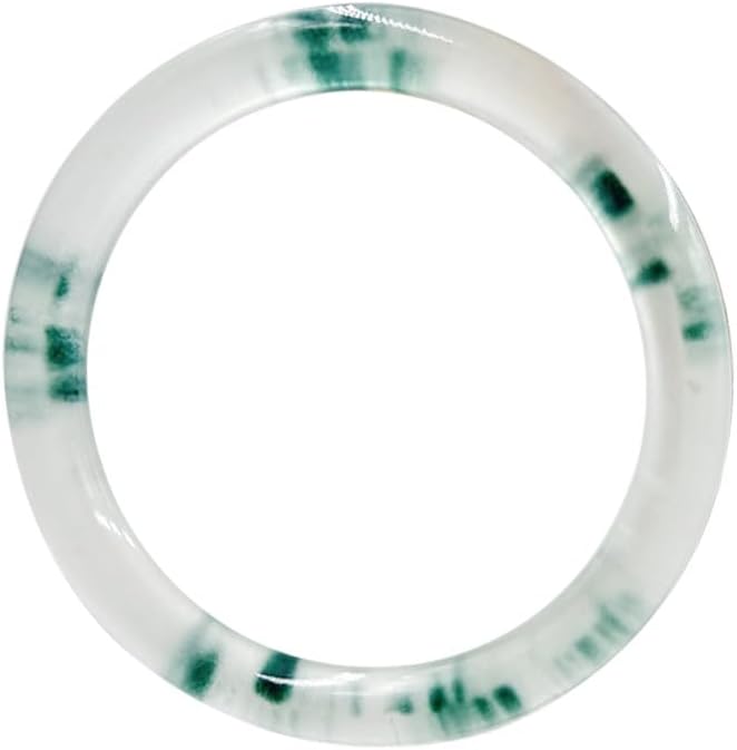 URED Floating Green Jade Bangle Bracelet For Women Narrow Feng Shui Bracelet Good Luck jade Bangle Genuine Healing For Woman Yoga meditation mother gift Birthday good luck