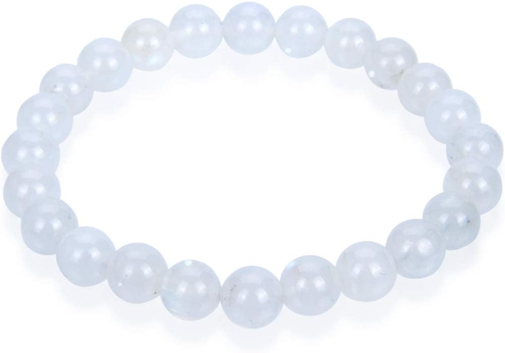 Adabele 1pc Natural Stretch Gemstone Bracelet 8mm (0.31") Bead 7 Inch to 8.5 inch Healing Crystal Energy Quartz Chakra Jewelry Women Men Birthday Gift