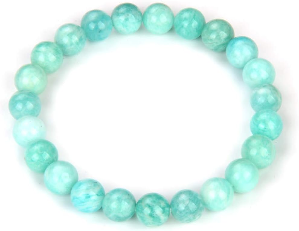 Adabele 1pc Natural Stretch Gemstone Bracelet 8mm (0.31") Bead 7 Inch to 8.5 inch Healing Crystal Energy Quartz Chakra Jewelry Women Men Birthday Gift