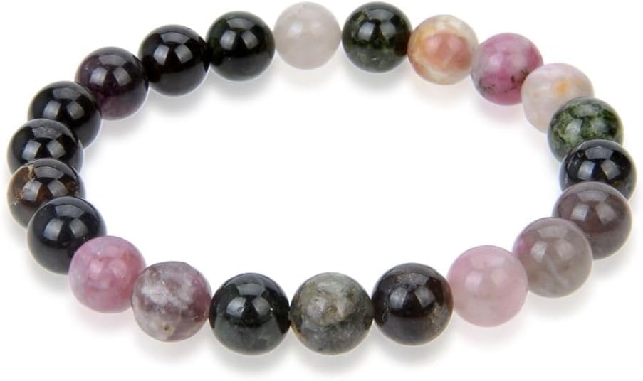Adabele 1pc Natural Stretch Gemstone Bracelet 8mm (0.31") Bead 7 Inch to 8.5 inch Healing Crystal Energy Quartz Chakra Jewelry Women Men Birthday Gift