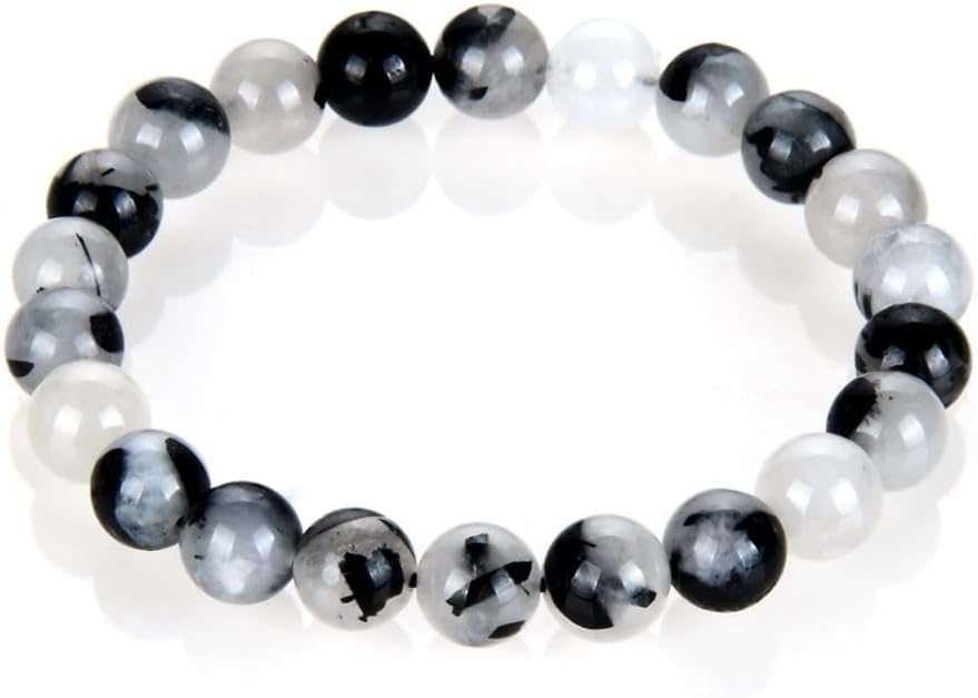 Adabele 1pc Natural Stretch Gemstone Bracelet 8mm (0.31") Bead 7 Inch to 8.5 inch Healing Crystal Energy Quartz Chakra Jewelry Women Men Birthday Gift