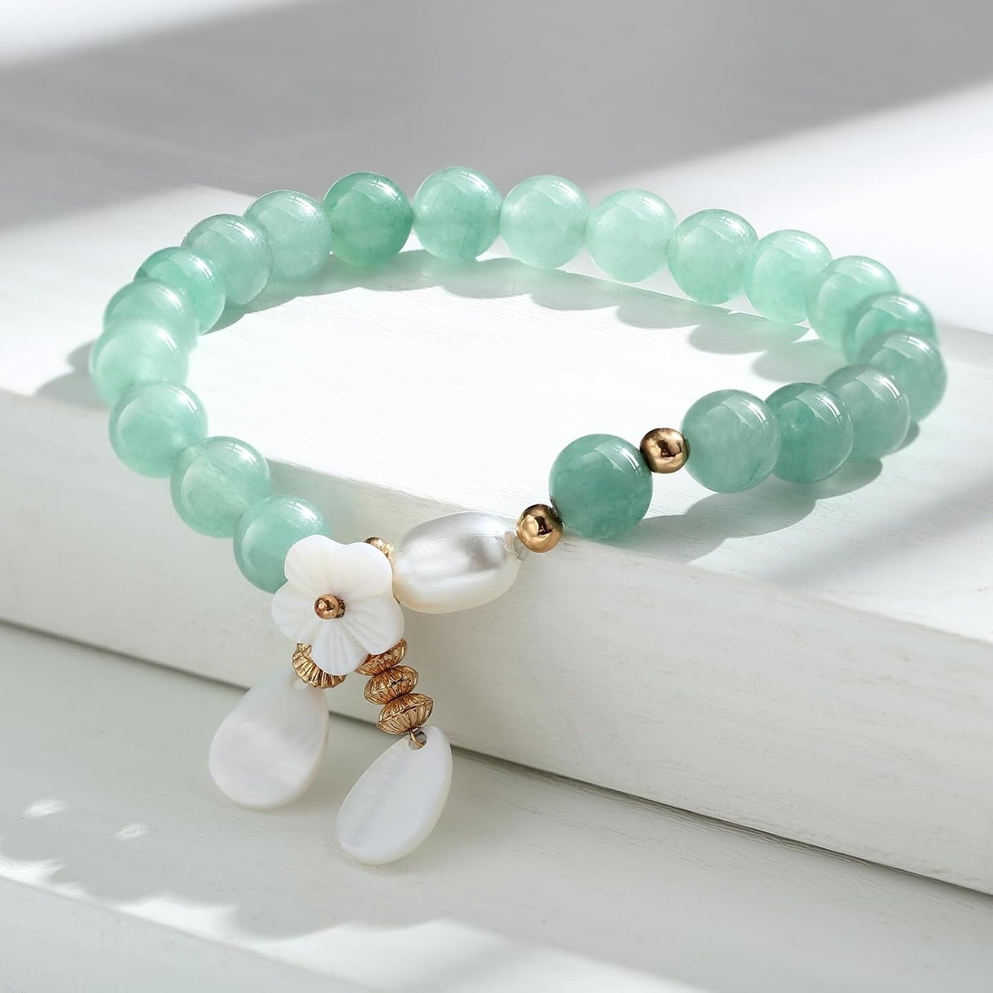 Landical 2.4 Inch Natural Jade Bangle Bracelet for Women Elegant Jade Bangle Bracelet with Jewelry Box Good Luck Jewelry Gift