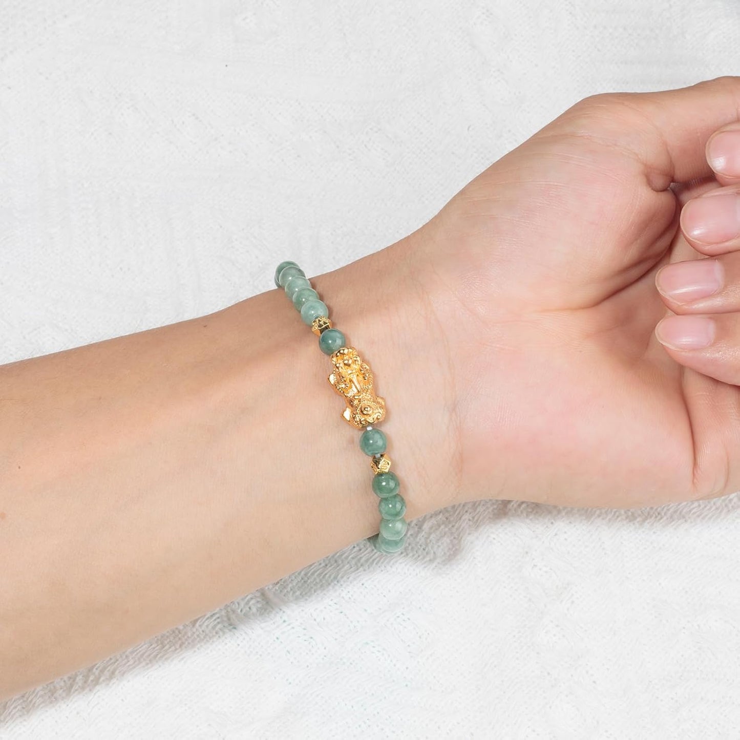 Fengshui Wealth Bracelet Green Real Jade Bracelets For Women Pixiu Attract Lucky Wealthy Bracelets