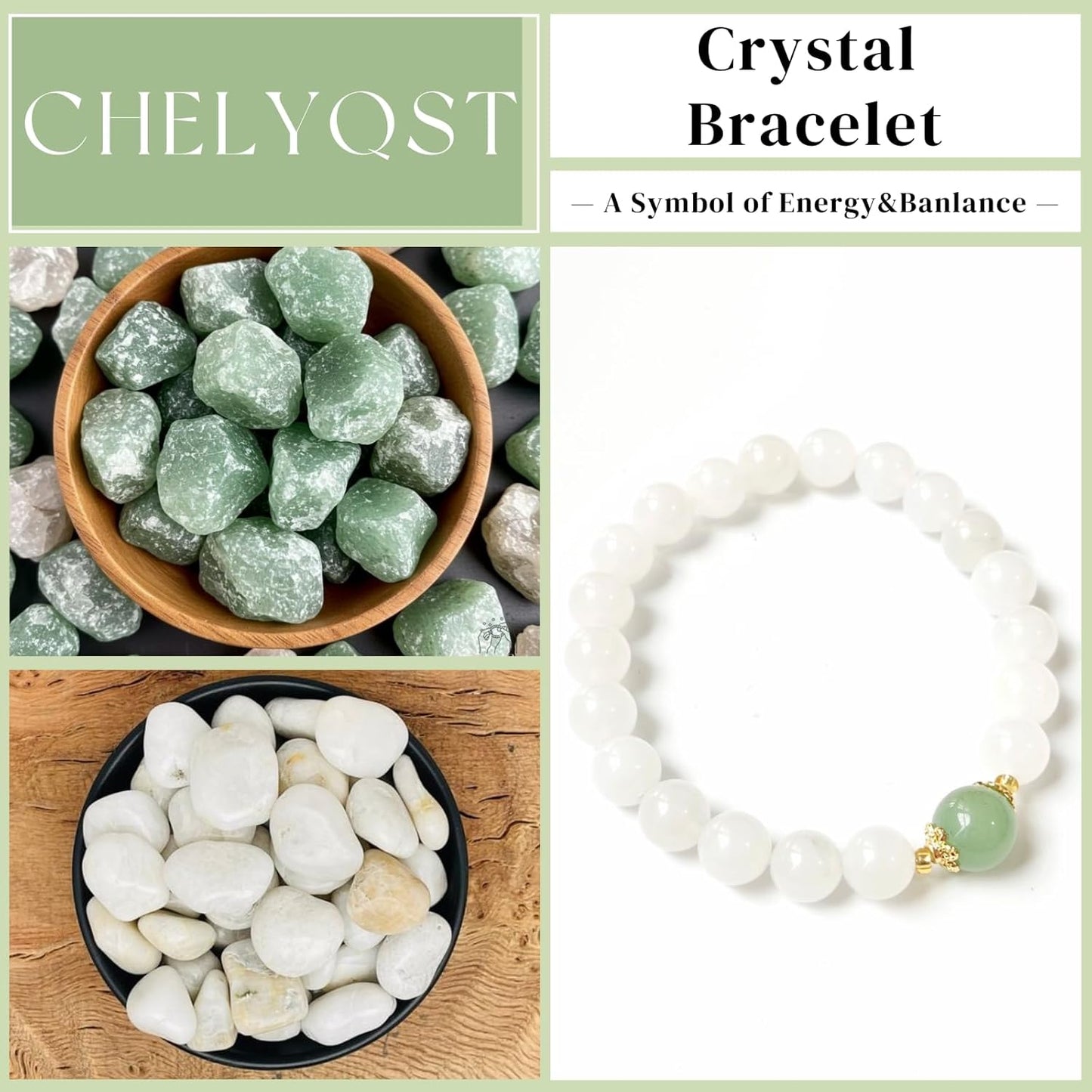 Beaded Bracelets for Women,Stretch Healing Crystal Bracelet Natural Stone Gemstone Jewelry Gifts