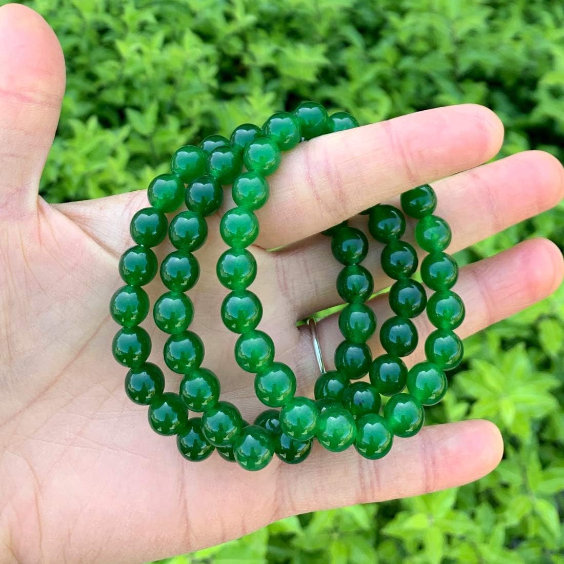 Adabele 1pc Natural Stretch Gemstone Bracelet 8mm (0.31") Bead 7 Inch to 8.5 inch Healing Crystal Energy Quartz Chakra Jewelry Women Men Birthday Gift