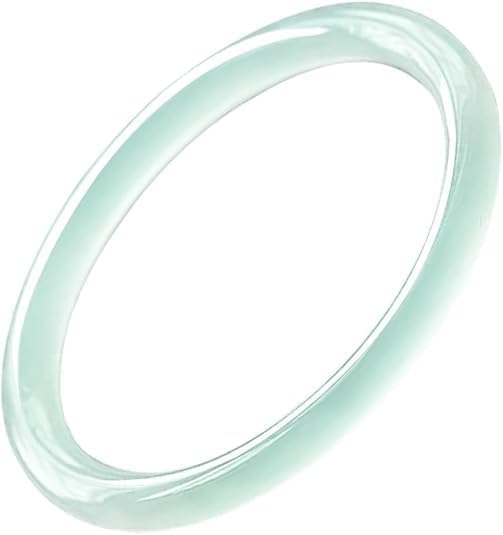 URED Floating Green Jade Bangle Bracelet For Women Narrow Feng Shui Bracelet Good Luck jade Bangle Genuine Healing For Woman Yoga meditation mother gift Birthday good luck