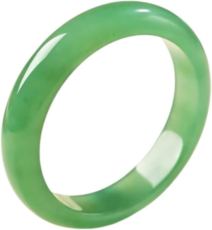 URED Floating Green Jade Bangle Bracelet For Women Narrow Feng Shui Bracelet Good Luck jade Bangle Genuine Healing For Woman Yoga meditation mother gift Birthday good luck