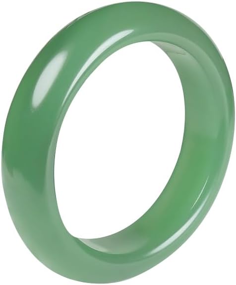 Green White Natural Jade Bangle Bracelet for Women Healing Protection Good Luck Natural Gemstone Fengshui Jewelry for Wife Mother's Day Gift for Mom (Light Green, 60-62mm diameter)