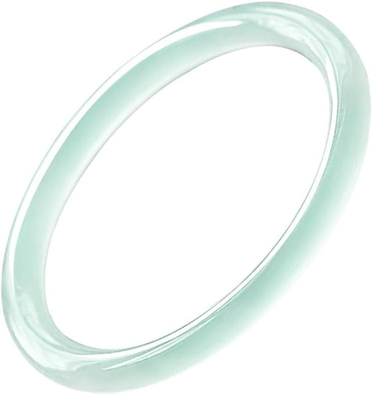 URED Floating Green Jade Bangle Bracelet For Women Narrow Feng Shui Bracelet Good Luck jade Bangle Genuine Healing For Woman Yoga meditation mother gift Birthday good luck