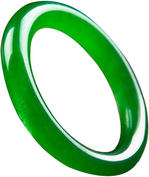 URED Floating Green Jade Bangle Bracelet For Women Narrow Feng Shui Bracelet Good Luck jade Bangle Genuine Healing For Woman Yoga meditation mother gift Birthday good luck