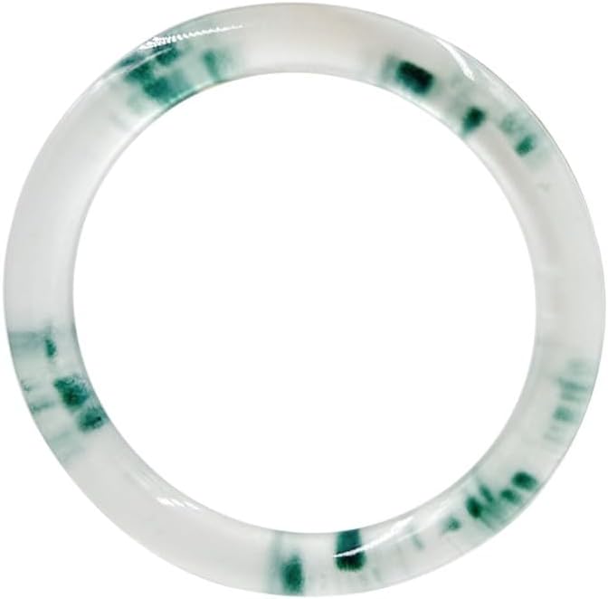 URED Floating Green Jade Bangle Bracelet For Women Narrow Feng Shui Bracelet Good Luck jade Bangle Genuine Healing For Woman Yoga meditation mother gift Birthday good luck