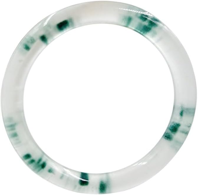 URED Floating Green Jade Bangle Bracelet For Women Narrow Feng Shui Bracelet Good Luck jade Bangle Genuine Healing For Woman Yoga meditation mother gift Birthday good luck