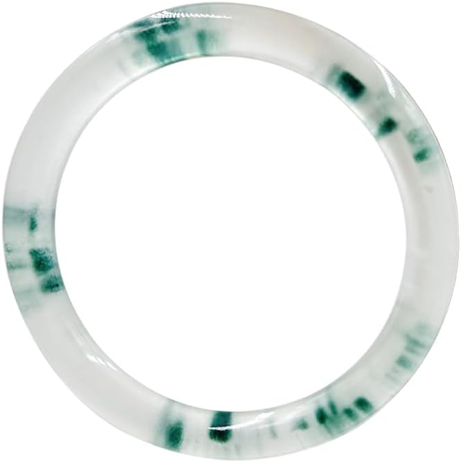 URED Floating Green Jade Bangle Bracelet For Women Narrow Feng Shui Bracelet Good Luck jade Bangle Genuine Healing For Woman Yoga meditation mother gift Birthday good luck