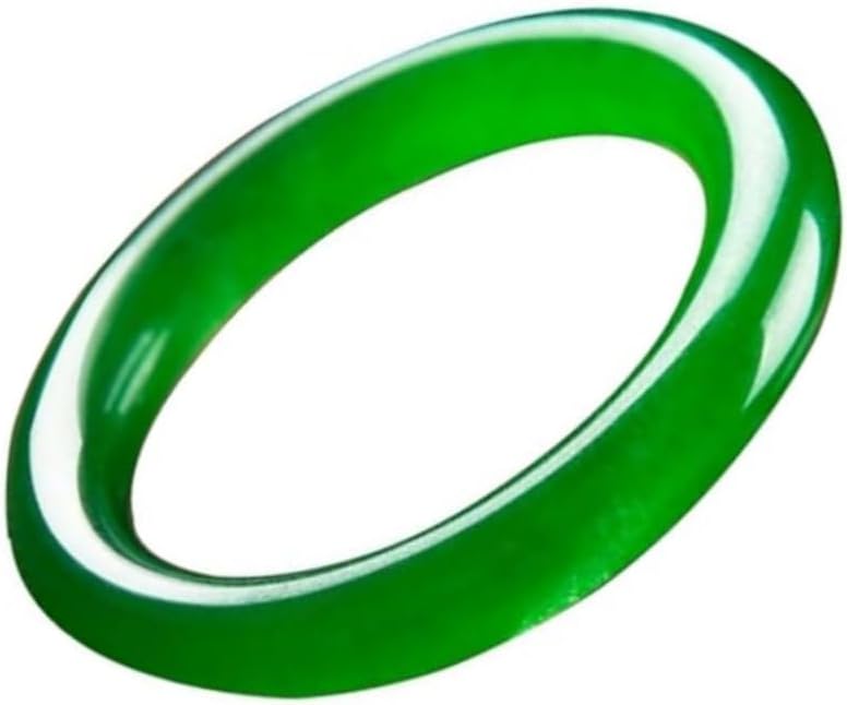 URED Floating Green Jade Bangle Bracelet For Women Narrow Feng Shui Bracelet Good Luck jade Bangle Genuine Healing For Woman Yoga meditation mother gift Birthday good luck