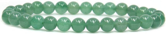 Handmade Gem Semi Precious Gemstone 6mm Round Beads Stretch Bracelet 7" Unisex