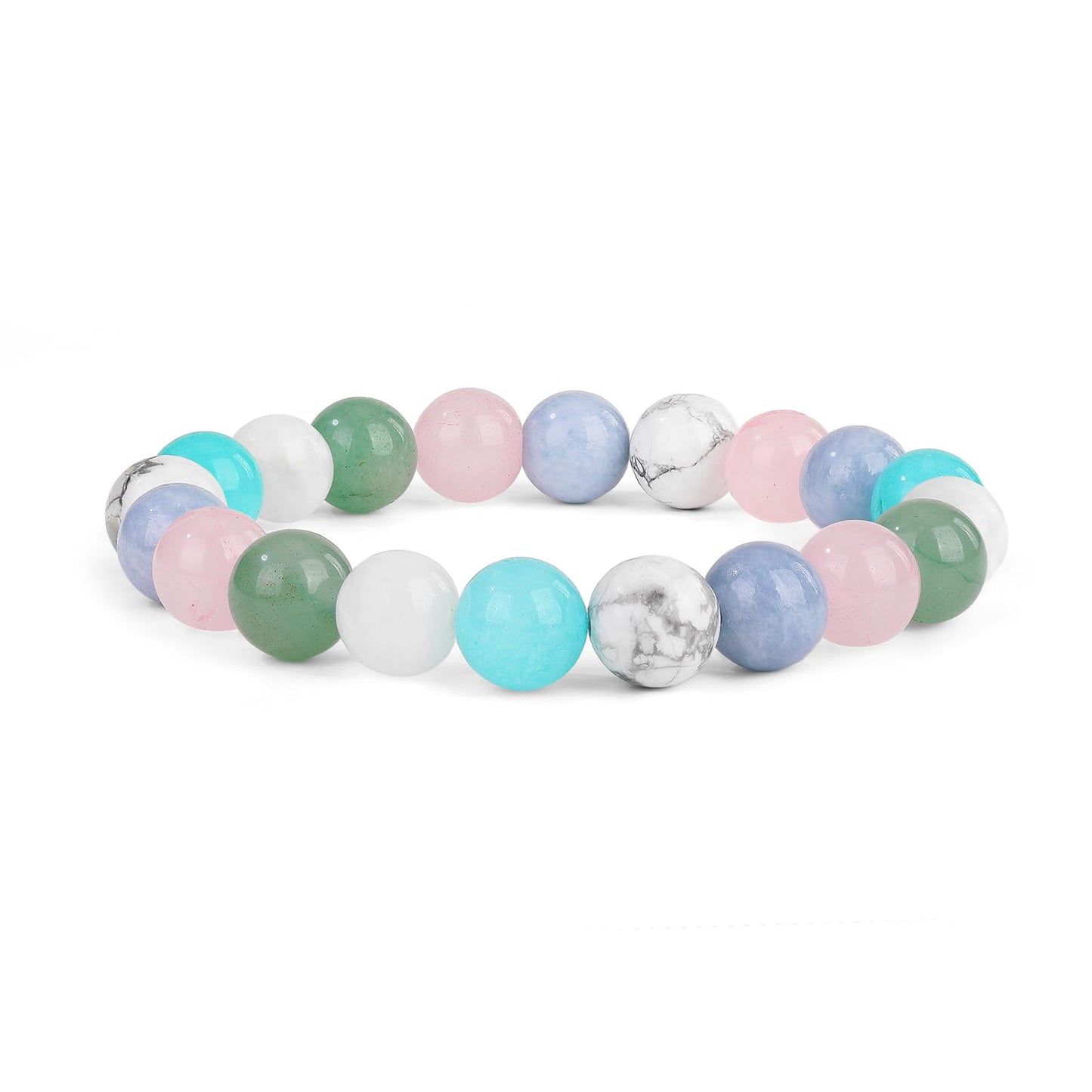 Crystal Vibe Triple Protection Bracelet - 10mm Bead Bracelet for women men With Natural Stones of Tiger Eye Hematite and Black Obsidian - Healing Crystal Bracelet for Good Luck Prosperity Happiness