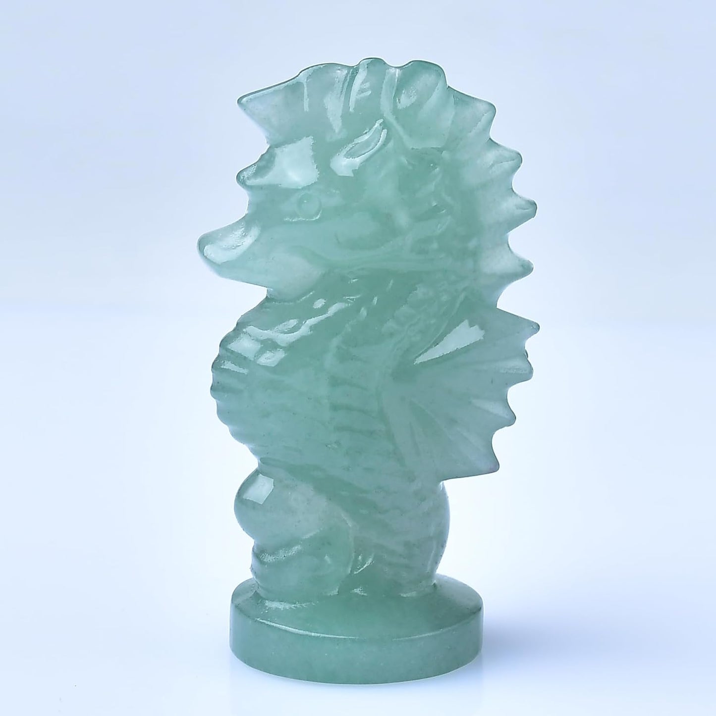 Natural Crystal Obsidian Seahorse Crystal Healing Stone Spiritual Meditation Pocket Figurine Statue Natural Gemston Hand Carved Polished Home Room Office Desk Decoration Gift Collect