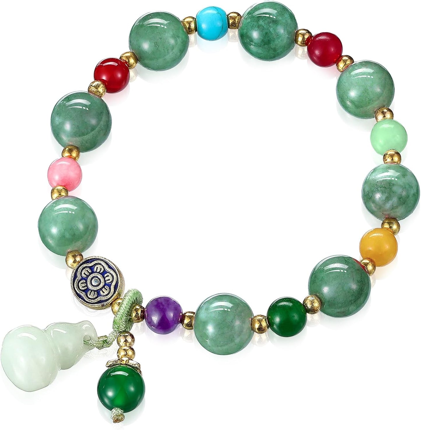 Landical 2.4 Inch Natural Jade Bangle Bracelet for Women Elegant Jade Bangle Bracelet with Jewelry Box Good Luck Jewelry Gift